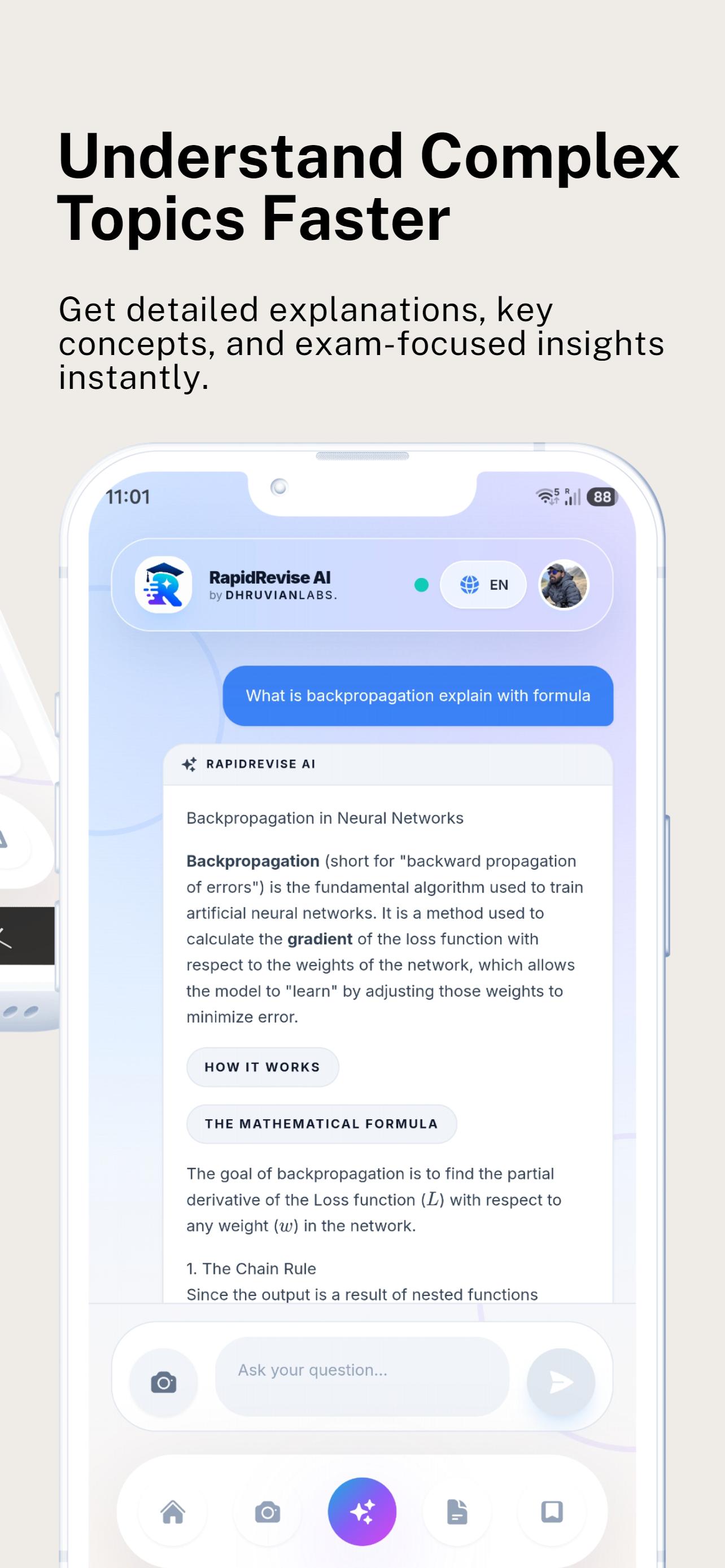 RapidRevise quiz preview screen
